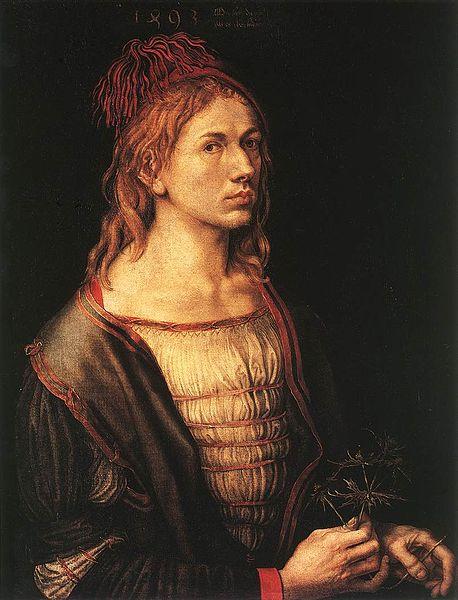 Albrecht Durer self-portrait at 22 Sweden oil painting art